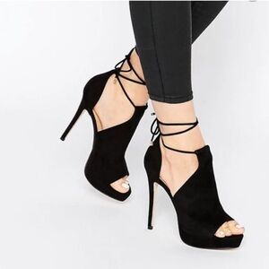 “ALDO” Tilley Platform Cut Out Lace Up Heels